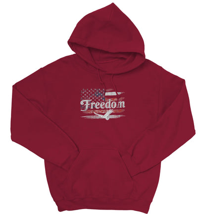 Freedom Flag Hoodie, Patriotic Sweatshirt, American Flag, USA Apparel, Cozy Red White Blue, Autumn Wear
