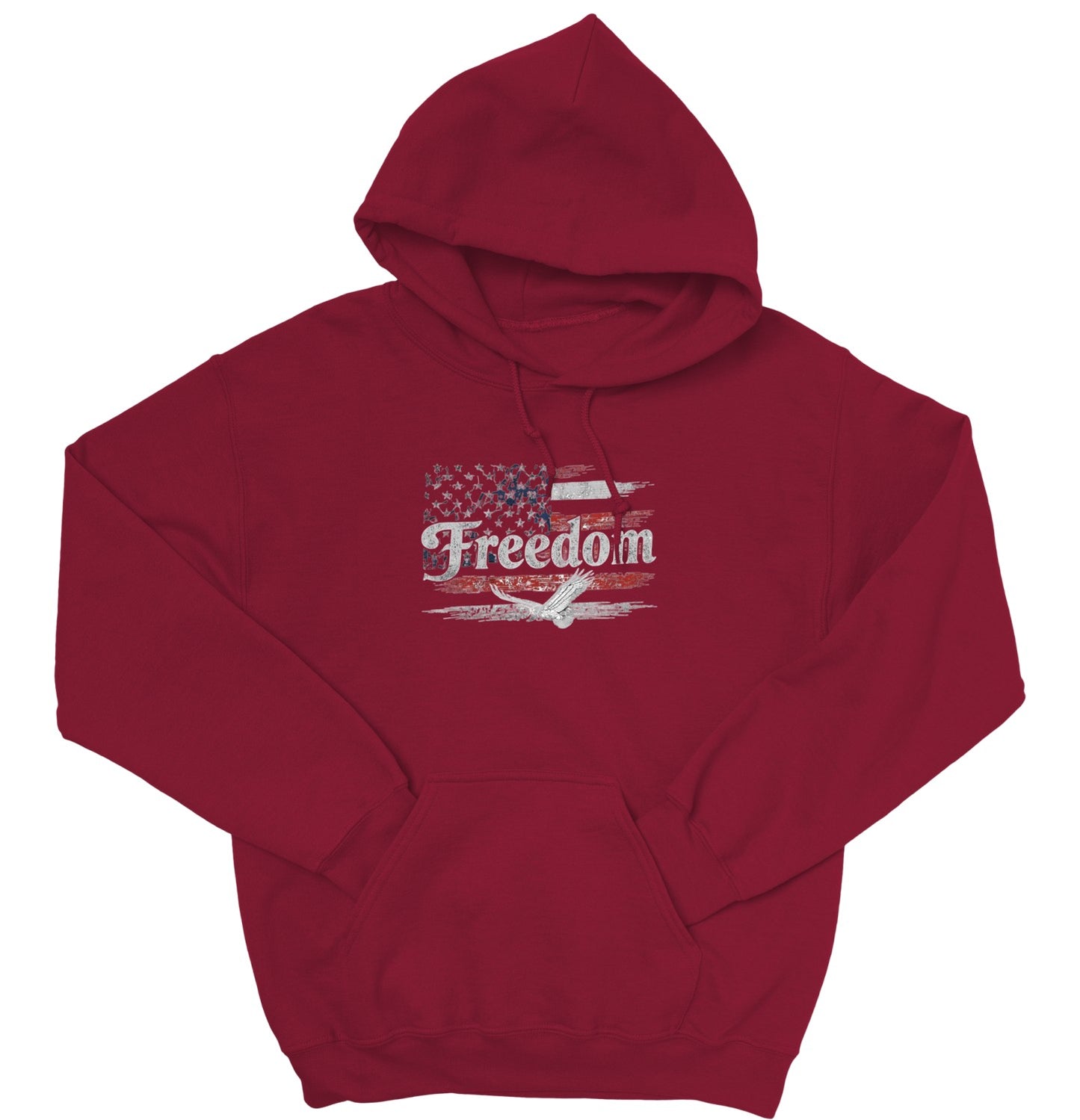 Freedom Flag Hoodie, Patriotic Sweatshirt, American Flag, USA Apparel, Cozy Red White Blue, Autumn Wear