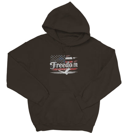Freedom Flag Hoodie, Patriotic Sweatshirt, American Flag, USA Apparel, Cozy Red White Blue, Autumn Wear