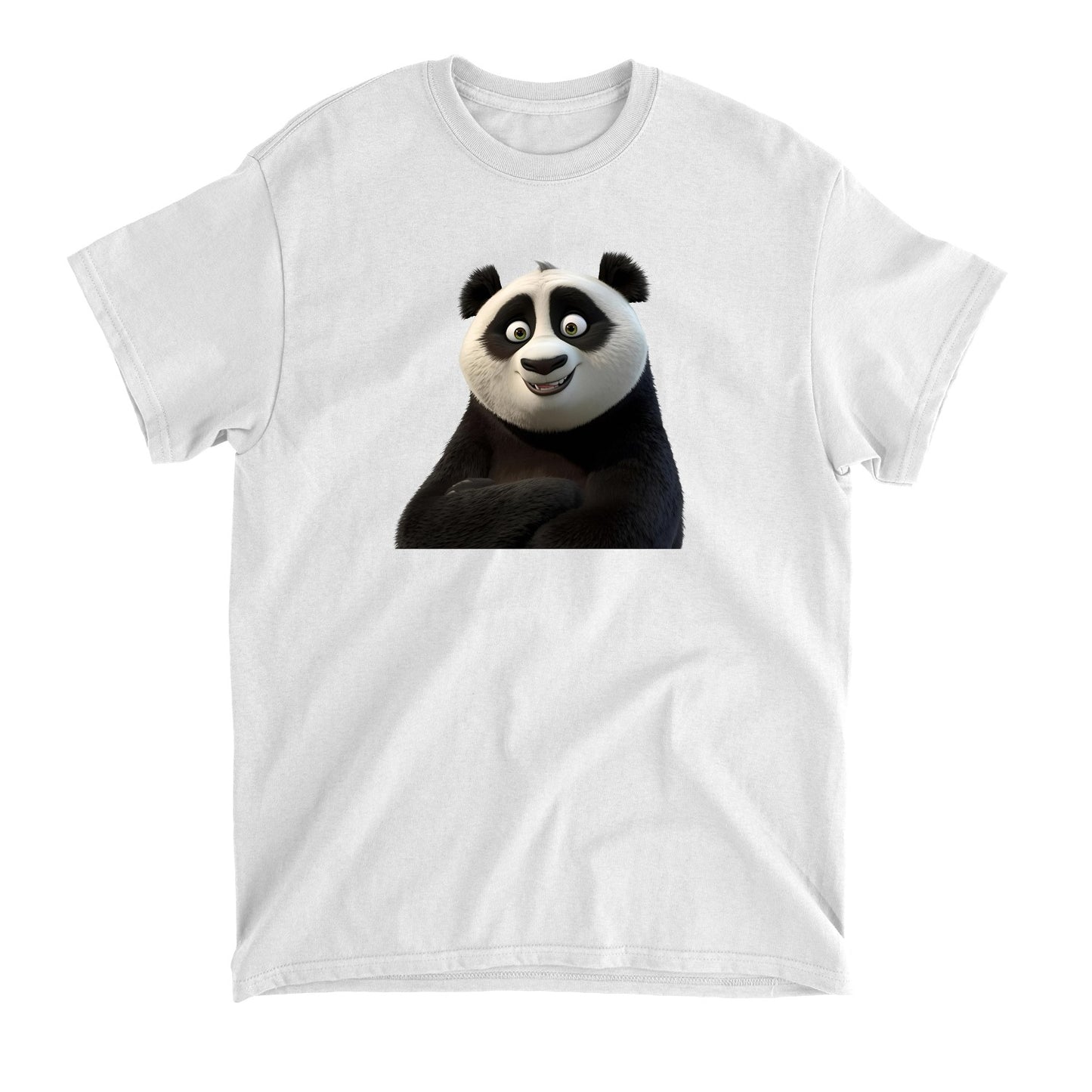 Cute Smiling Panda T-Shirt, Adorable Graphic Tee, Soft Cotton Top, Fun Animal Print, Unisex Fashion Wear, Perfect Gift Idea