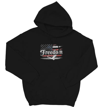 Freedom Flag Hoodie, Patriotic Sweatshirt, American Flag, USA Apparel, Cozy Red White Blue, Autumn Wear